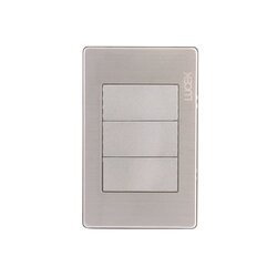 Placa Ciega Plateado Lucek modelo BP1200MP