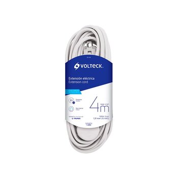 Extensión Eléctrica Doméstica Blanca Volteck 2 m