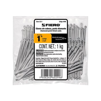 Clavo Estándar sin Cabeza Truper 1 pulg 1 kg