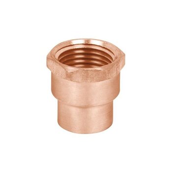Conector Cobre Rosca Interior Reducido 19 x 13 mm ¾ x ½