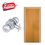 Paquete Puerta Tambor 90 x 213 cm HDF-Roble