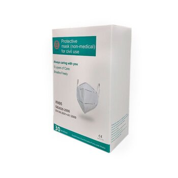 Mascarilla KN95 95% Eficiencia Caja 30 Piezas