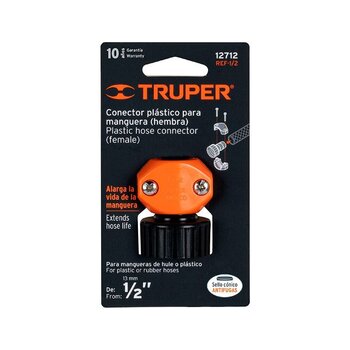 Conector Hembra Plástico Truper ½ pulg REF1/2