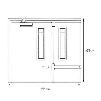 Paquete Puerta Emergencia Doble 194 x 219 cm