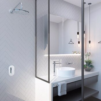 Regadera Chorro Fijo Ovalada Plato Ancho Premier H-3005