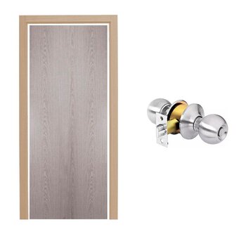 Paquete Puerta Tambor 70 x 213 cm HDF-Roble Gris