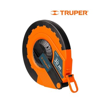 Flexómetro Cinta Fibra Vidrio Carcasa Plástica Truper 30 m