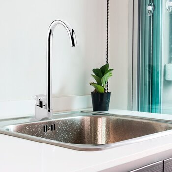 Llave Unitaria Helvex Cuello Ganso Giratorio VCG-2T