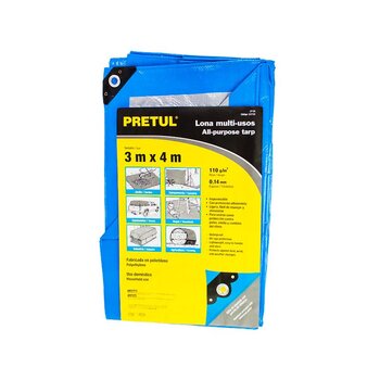 Lona Reforzada 3 x 4 m Truper Azul LT-34Z