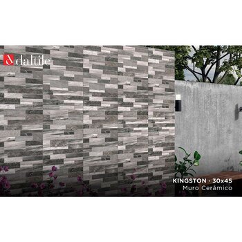 Muro Fachada Kingston Daltile 30 x 45 cm Gray ZKG2