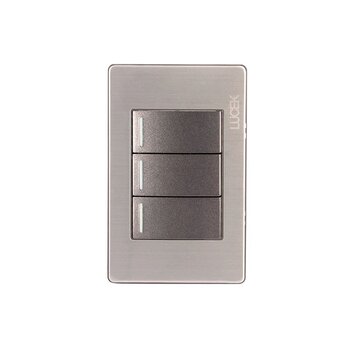 Placa 3 Apagadores Sencillos marca Lucek modelo BP03MA