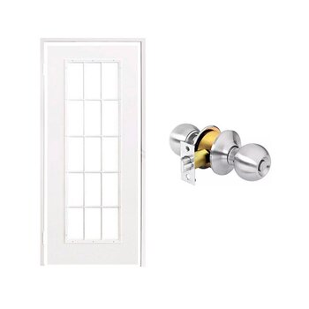 Paquete Puerta Laminada 15 Luces 90 x 210 cm