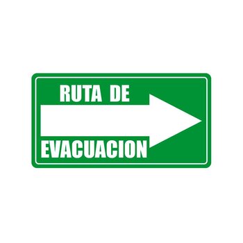 Señalamiento Ruta Evacuación Derecha