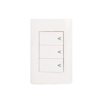 Placa 3 Apagadores Sencillos marca Lucek Blanco BA03B