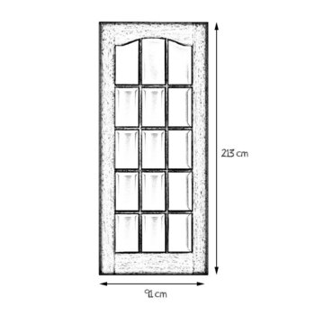 Puerta de Caoba Parisina Gumont .91 x 2.13 mts​