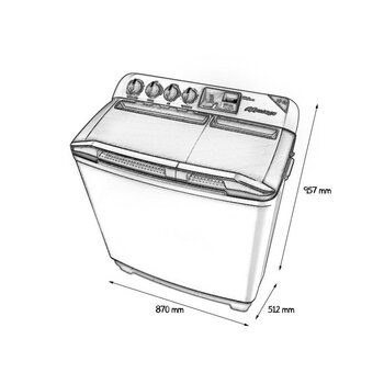 Lavadora Semiautomatica 13 Kg con Monomando