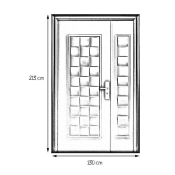 Puerta de Seguridad Con Fijo 130x2.13 MTS 13 Bloqueos Izquierda