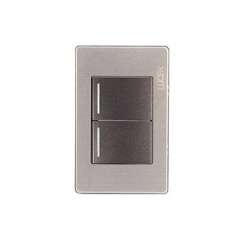 Placa 2 Apagadores Sencillos marca Lucek modelo BP02MA