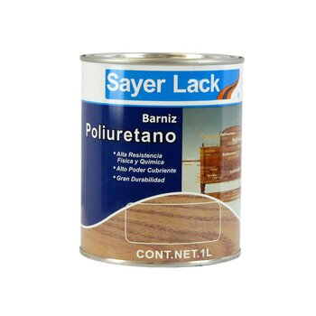 Barniz Poliuretano Transparente Mate Sayer Lack 1 Lt