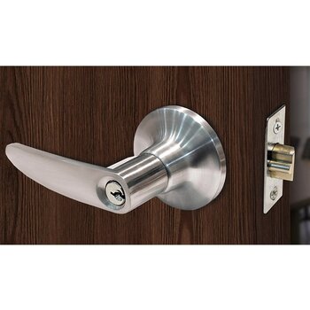 Cerradura Manija Baño Granito Niquel Satinado