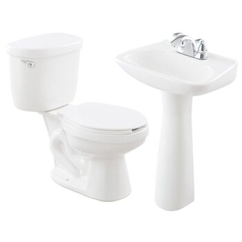 Paquete Sanitario Redondo Maya con Pedestal Blanco