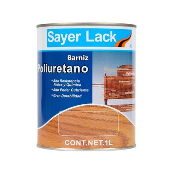 Barniz Poliuretano Transparente Brillo Directo Sayer Lack 1 Lt