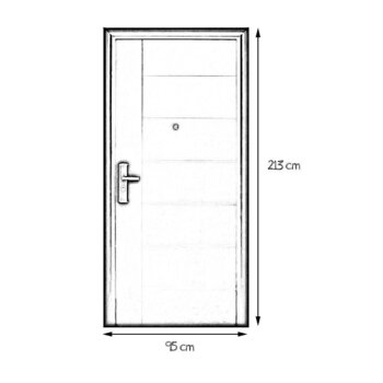 Puerta de Seguridad 95 x 2.13 MTS 11 Bloqueos Derecha