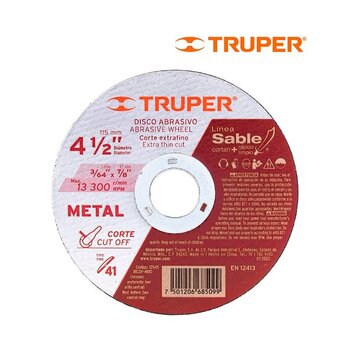 Disco de Corte Extrafino 4 1/2 Truper