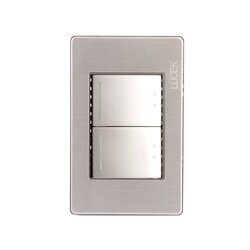 Placa 2 Apagadores Escalera Lucek modelo BP09MP