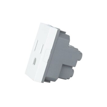 Contacto Sencillo Polarizado Modus Pro Blanco