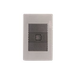 Placa Toma Telefónica Anodizada marca Lucek modelo BP17MA