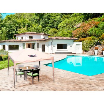 Carpa Plegable Silverline 3 x 3 m Beige DC-CARP3X3