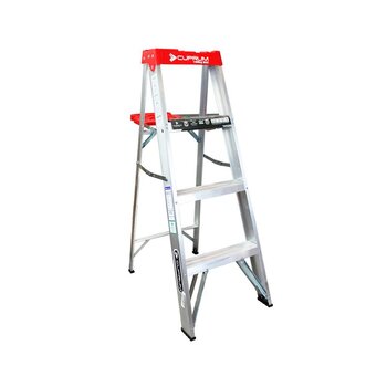 Escalera Tijera Aluminio Cuprum 3 Peldaños Modelo C-2312-04N