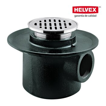 Coladera Helvex Una Boca Rejilla Redonda 282-H