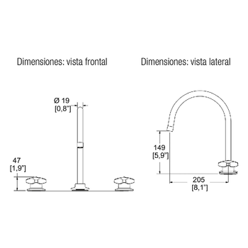 Mezcladora Fregadero Helvex Tritón ME-302
