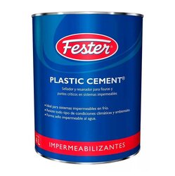 Cemento Plástico Negro Plastic Cement Fester 4 Lt