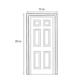 Paquete Puerta Tambor 70 x 213 cm HDF-Colonist
