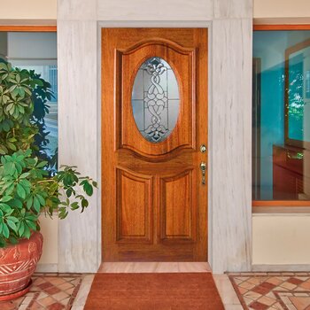 Puerta de Caoba Oval Baggio Gumont .91 x 2.13 mts​