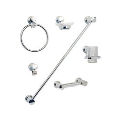 Juego Accesorios Cromados Empotrar Corinto Rugo