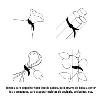 Cincho Plástico Volteck 20 cm Negro Tensión 22.68 kg 50 pz