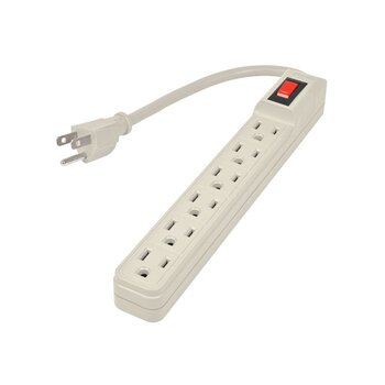 Multicontacto Barra Volteck 6 Entradas