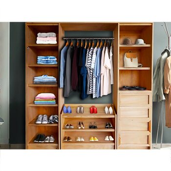 Paquete Closet Pino Cajonera Entrepañera 1.80 mts