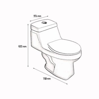 Sanitario una Pieza Bellini marca Cato Hueso