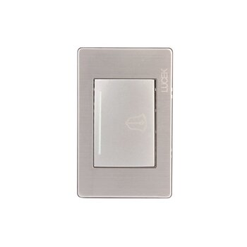 Placa Botón Timbre Plateado marca Lucek modelo BP11MP