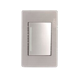 Placa 1 Apagador Sencillo Plateado marca Lucek modelo BP01MP