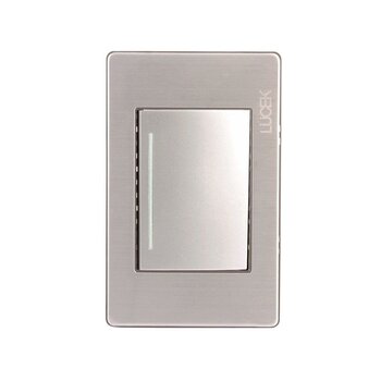 Placa 1 Apagador Sencillo Plateado marca Lucek modelo BP01MP