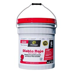 Impermeabilizante Acrílico Fibratado Diablo Rojo 19 Lt Terracota