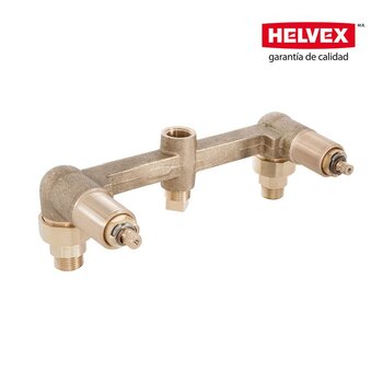 Ensamble Doble Helvex Regadera sin Chapetones E-50-AQ
