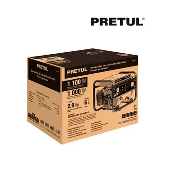Generador Eléctrico a Gasolina 1000W Pretul