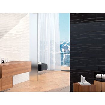 Azulejo Daltile 30 x 60 cm Black Musse Wave GMU2